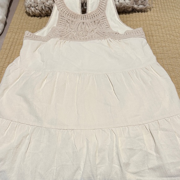 Sleeveless Cream Kids Dress - Picture 5 of 5